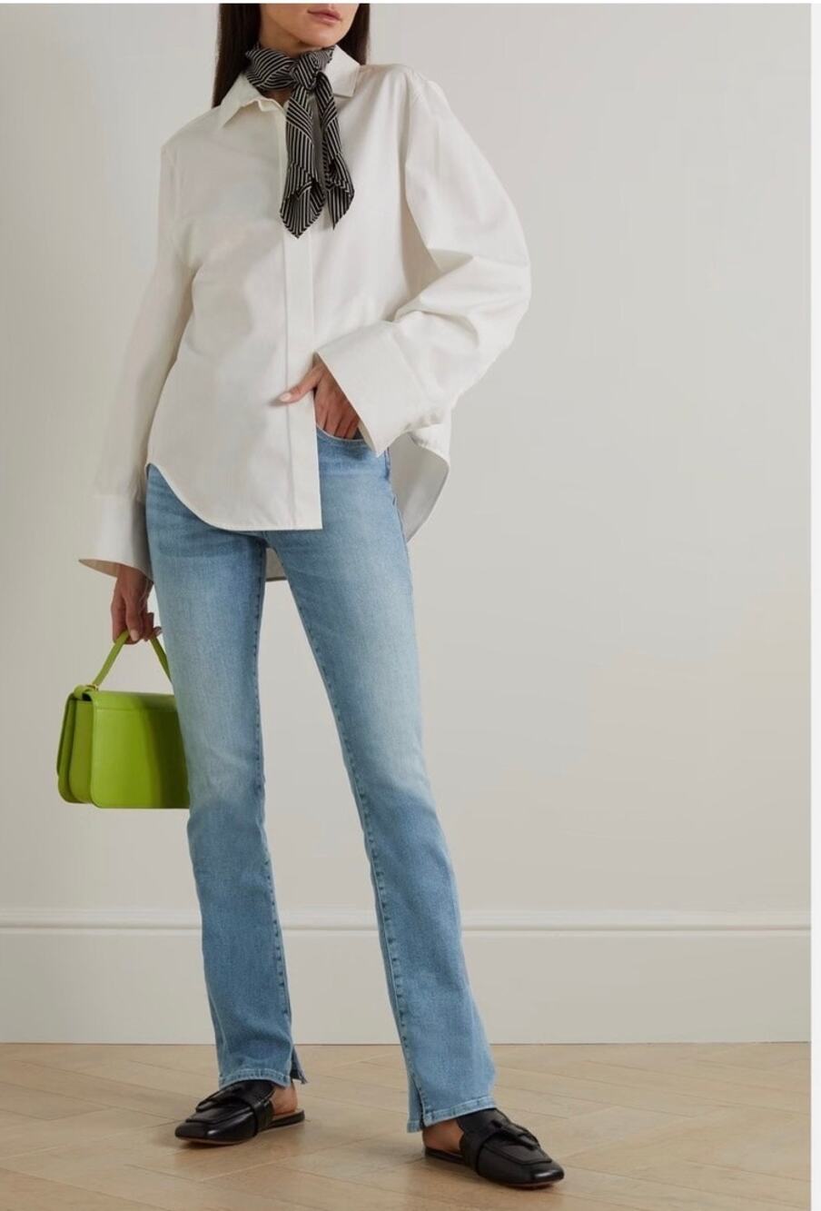 Frame Le Mine Boot Jeans. Light Blue Wash